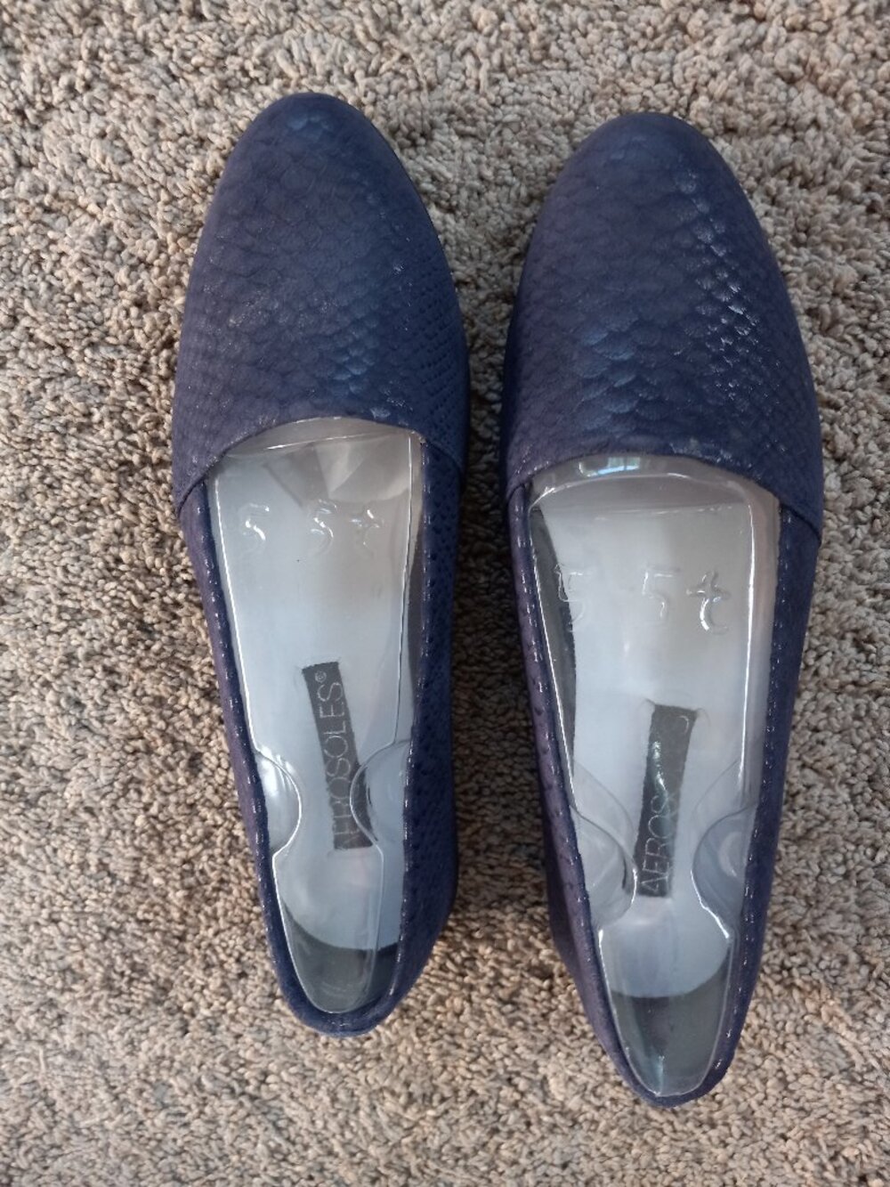 Aerosoles Women's Trend Setter Slip-On Loafer, Blue Snake, 5.5 M US